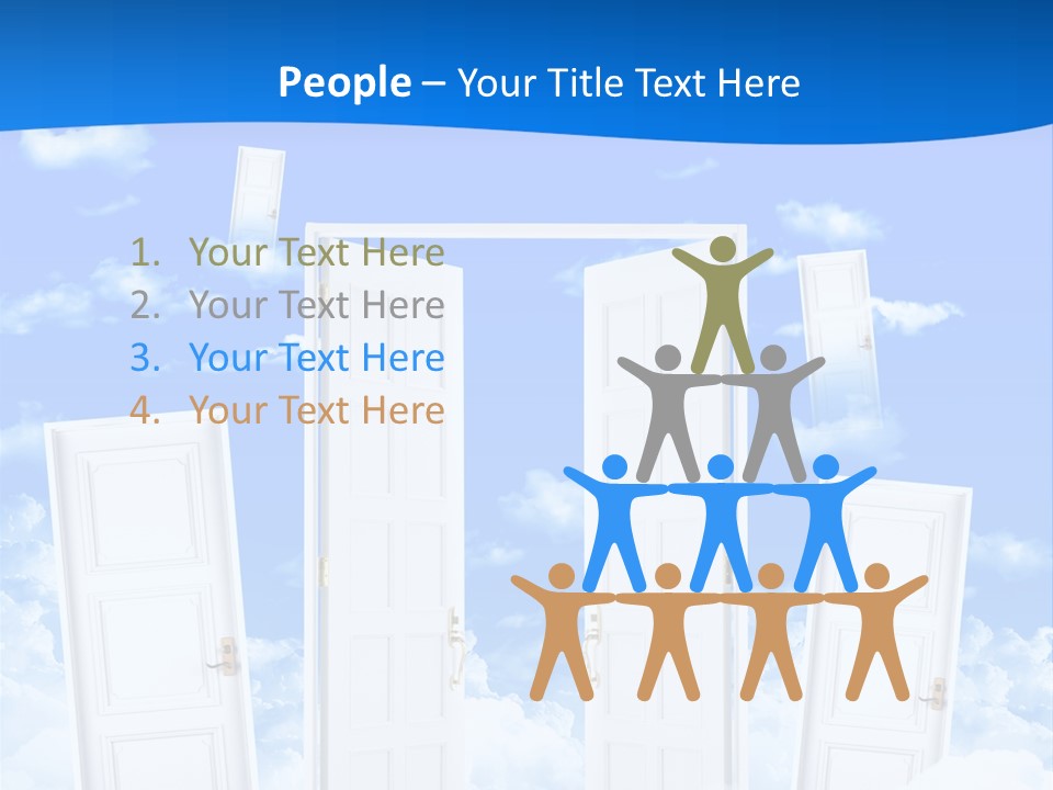 Pools Resort Night PowerPoint Template