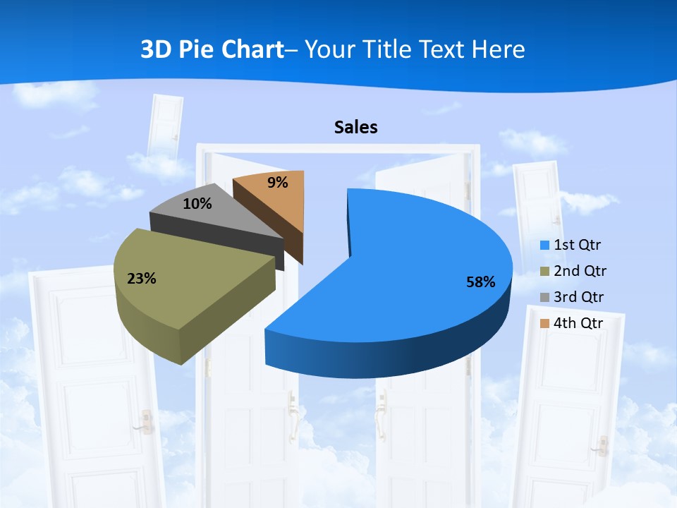 Pools Resort Night PowerPoint Template
