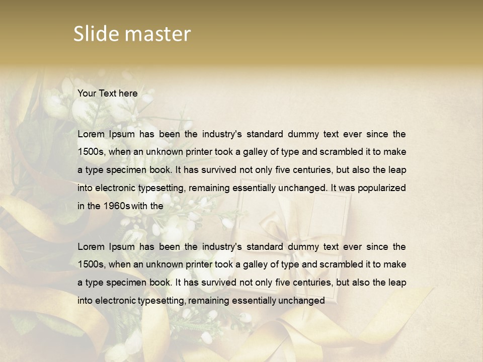 Rose Shabby Vintage PowerPoint Template