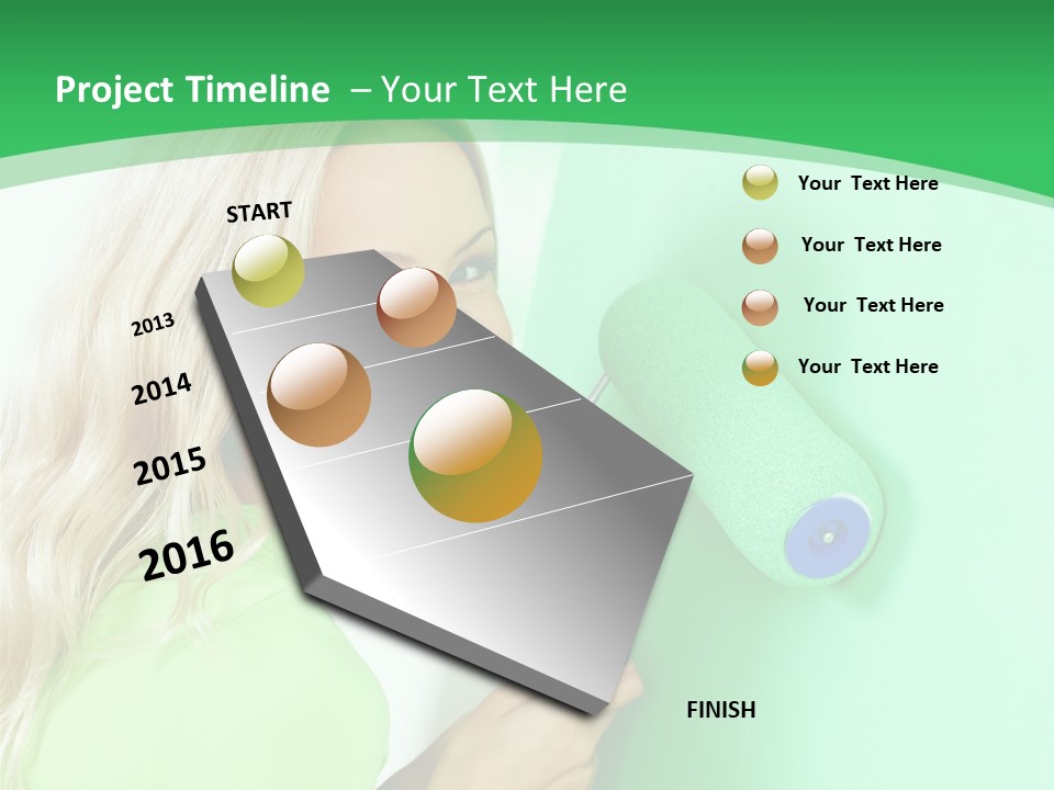 Brush Hand Life PowerPoint Template
