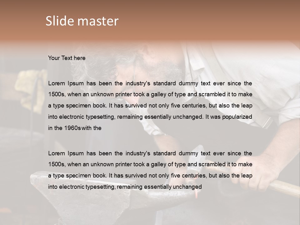 Hammer Smithy Man PowerPoint Template