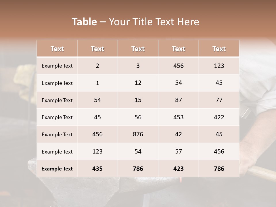 Hammer Smithy Man PowerPoint Template