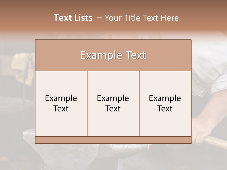 Hammer Smithy Man PowerPoint Template