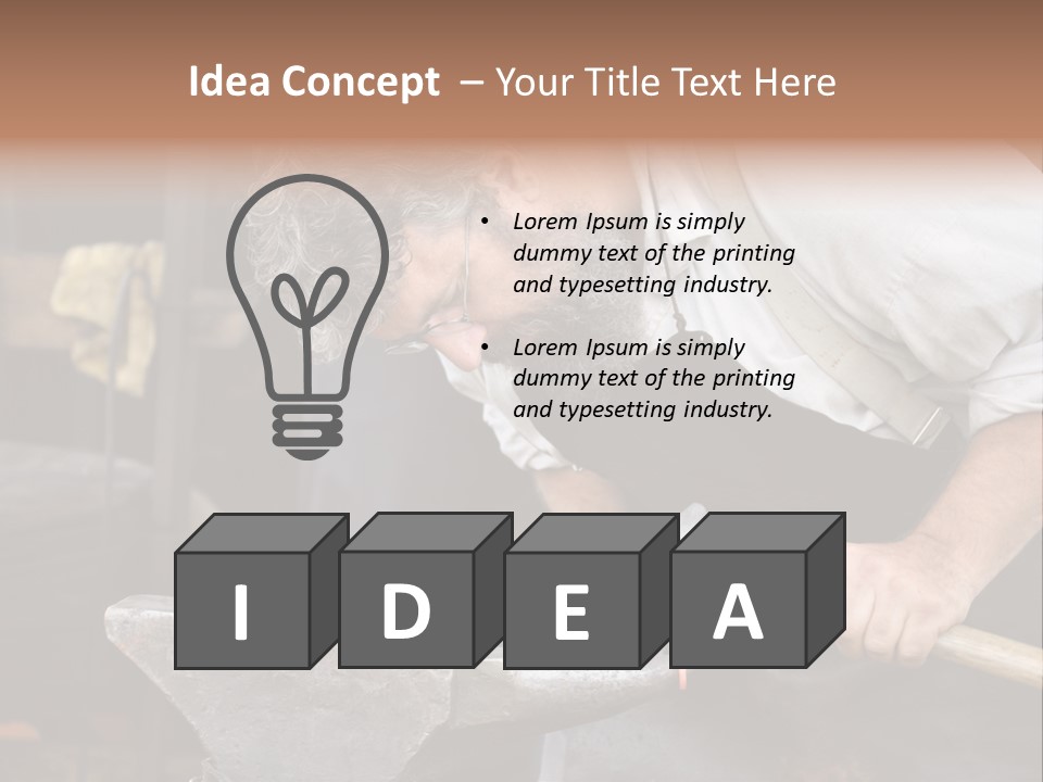 Hammer Smithy Man PowerPoint Template