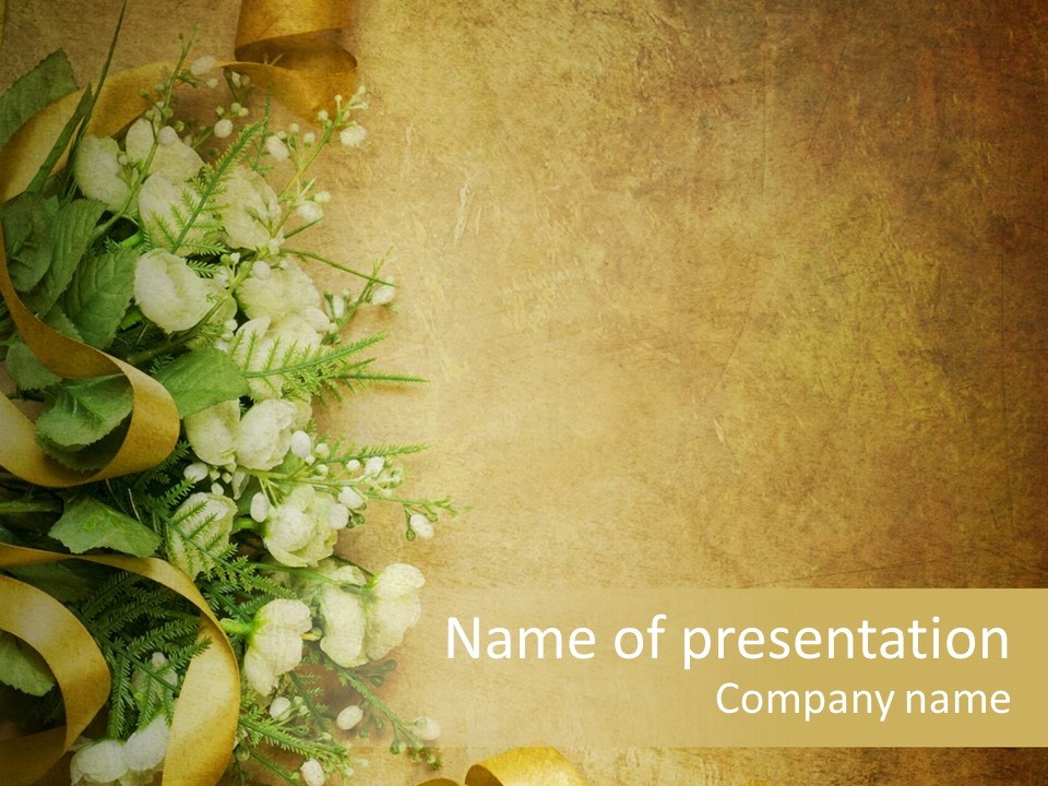 Ornate Gold Retro PowerPoint Template