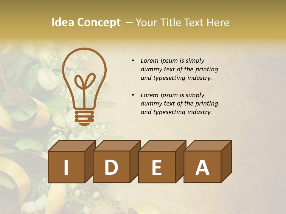 Ornate Gold Retro PowerPoint Template