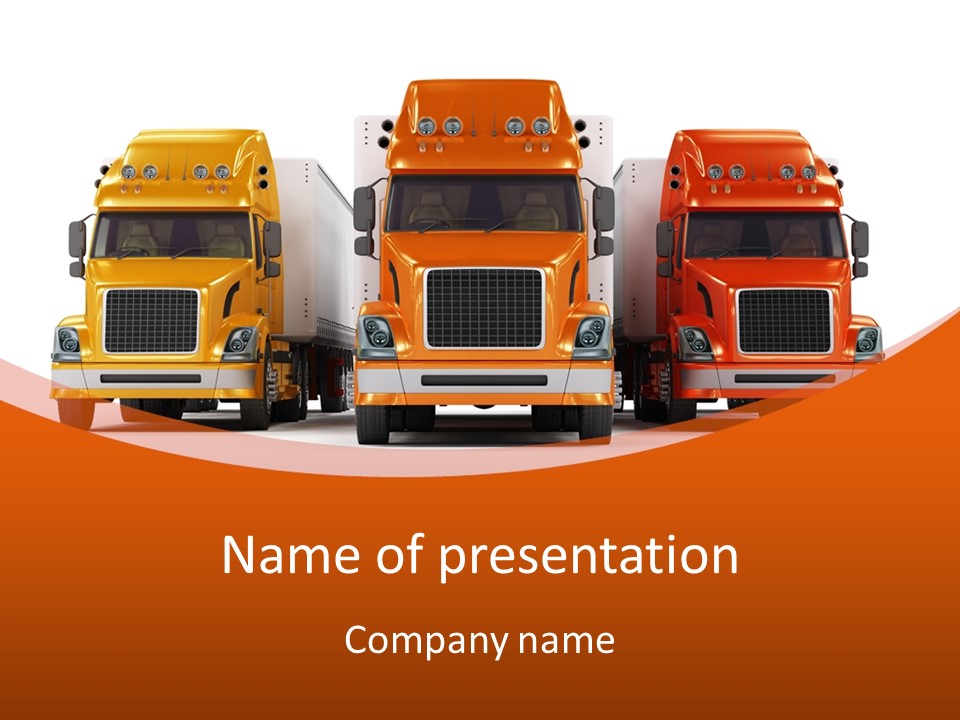 Industry Heavy Trailer PowerPoint Template