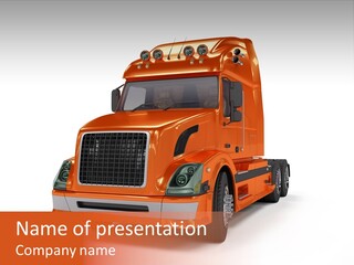 Trucking Imposing Semi PowerPoint Template