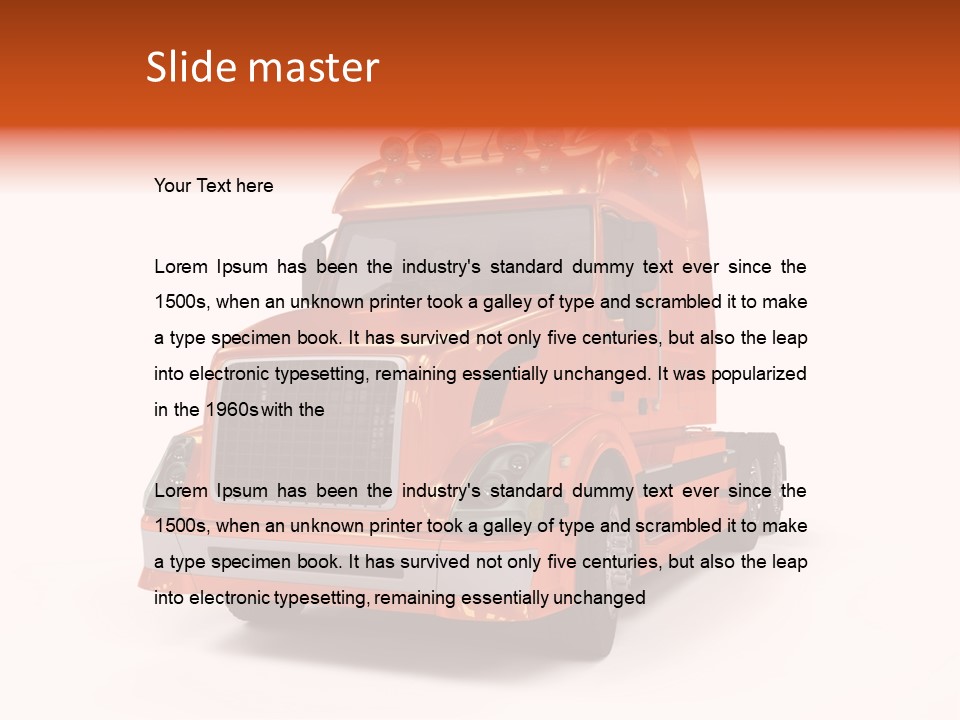 Trucking Imposing Semi PowerPoint Template