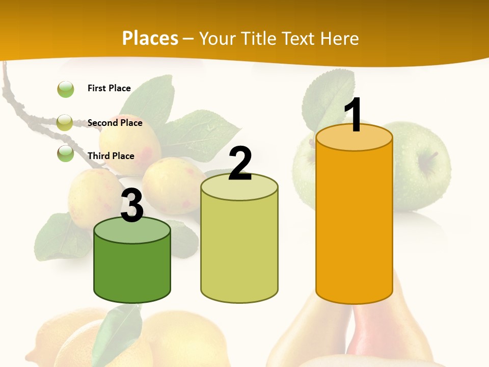 Half Isolated Apple PowerPoint Template