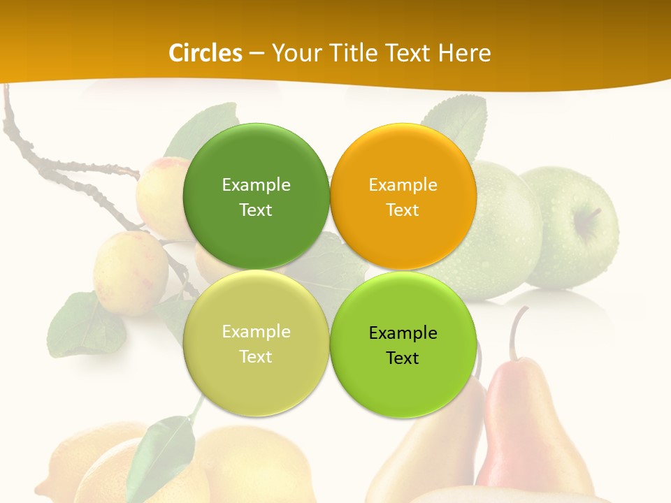 Half Isolated Apple PowerPoint Template