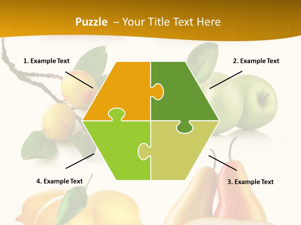 Half Isolated Apple PowerPoint Template