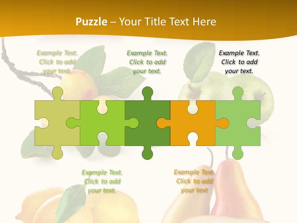 Half Isolated Apple PowerPoint Template