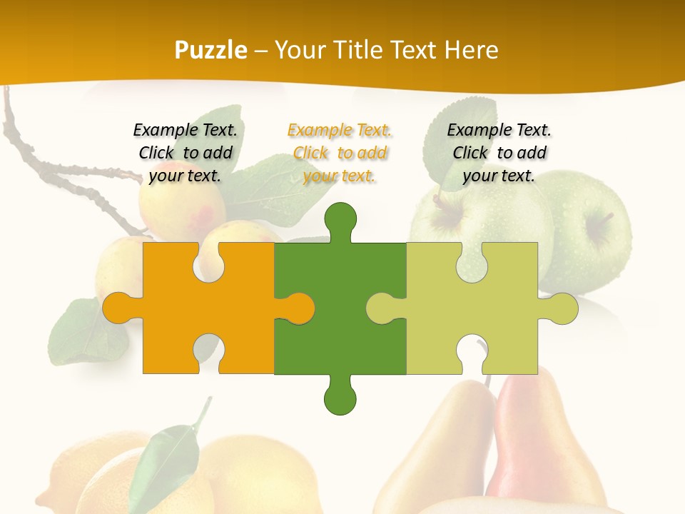 Half Isolated Apple PowerPoint Template