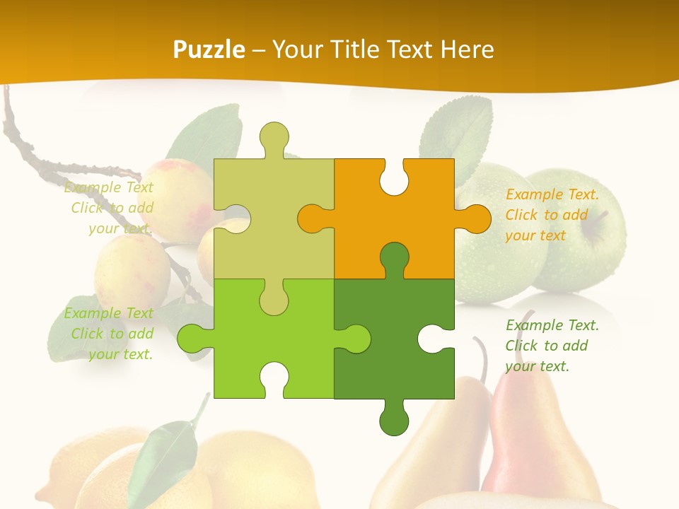 Half Isolated Apple PowerPoint Template