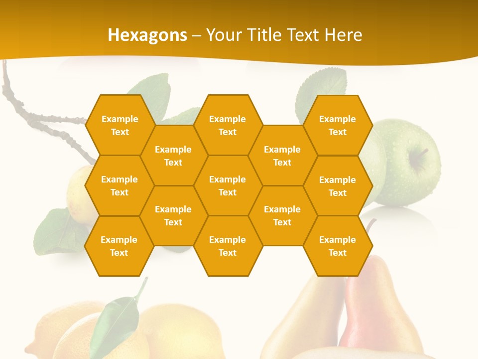 Half Isolated Apple PowerPoint Template