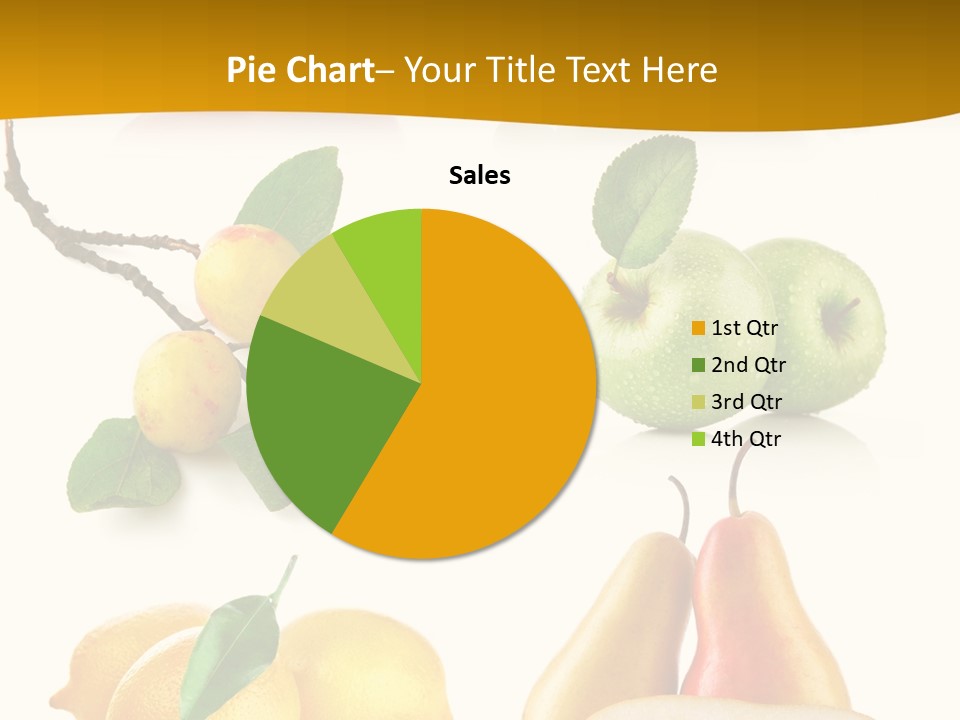 Half Isolated Apple PowerPoint Template