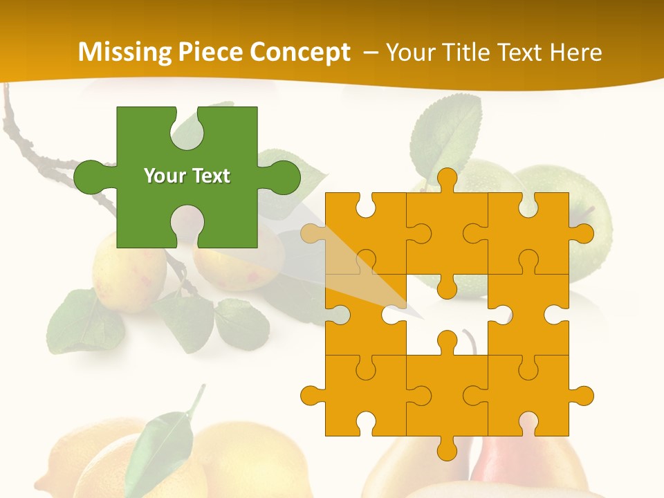 Half Isolated Apple PowerPoint Template