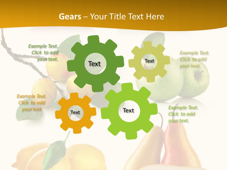 Half Isolated Apple PowerPoint Template