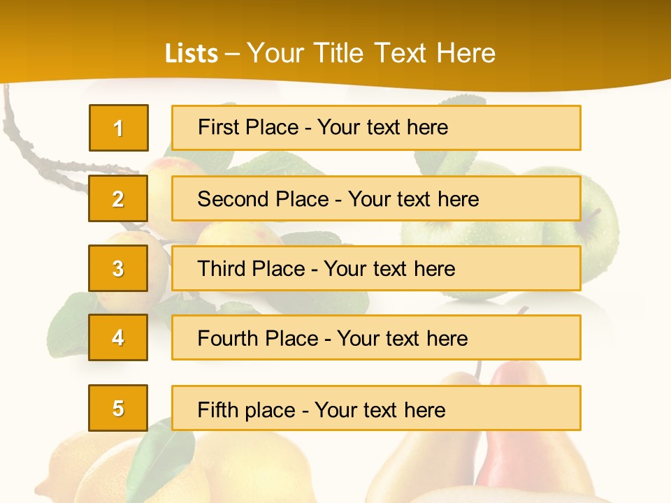 Half Isolated Apple PowerPoint Template