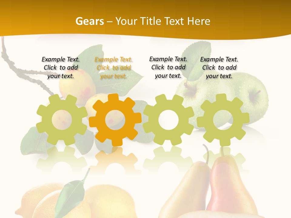 Half Isolated Apple PowerPoint Template