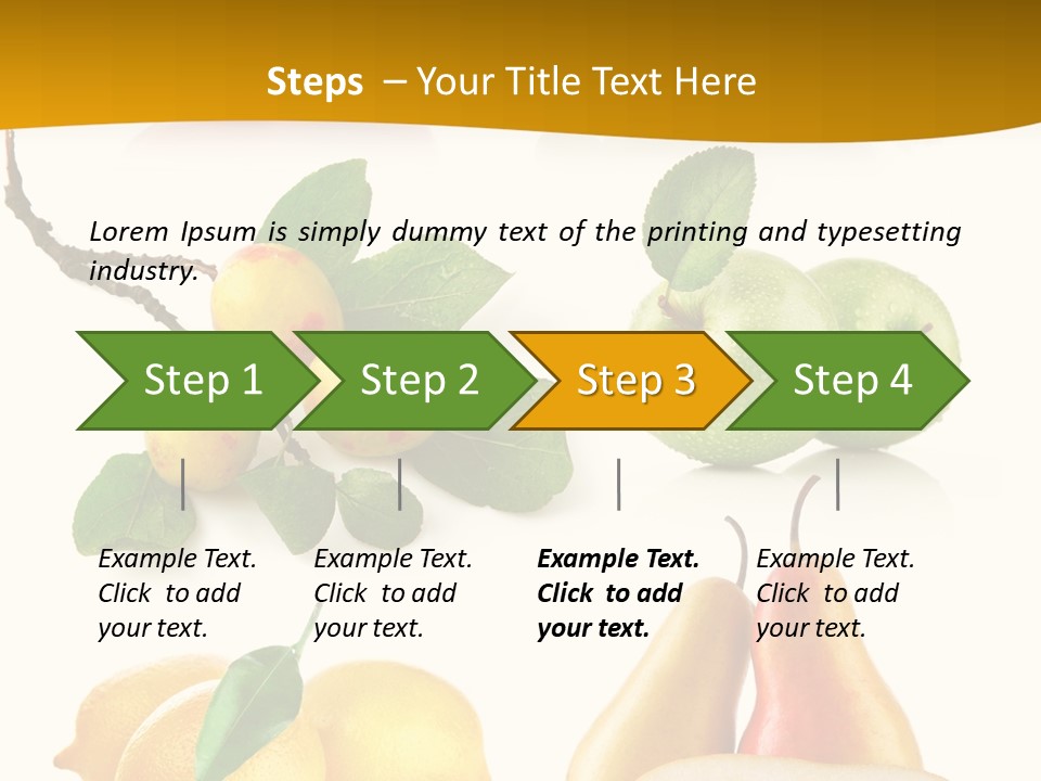 Half Isolated Apple PowerPoint Template