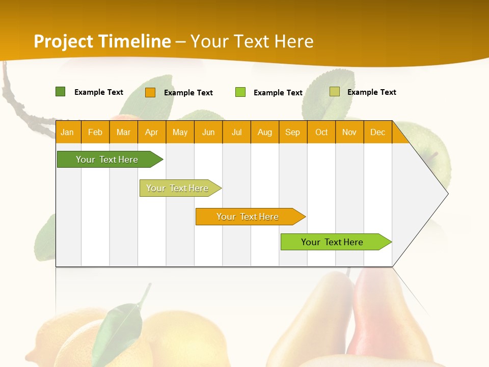 Half Isolated Apple PowerPoint Template