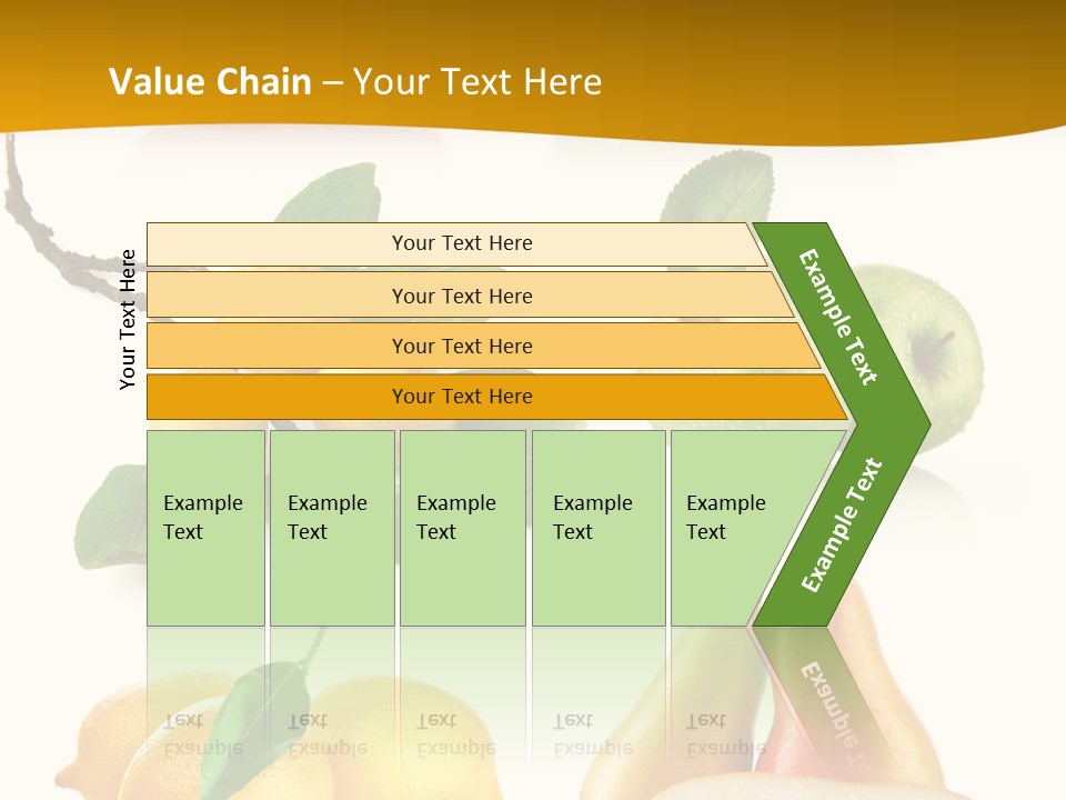 Half Isolated Apple PowerPoint Template