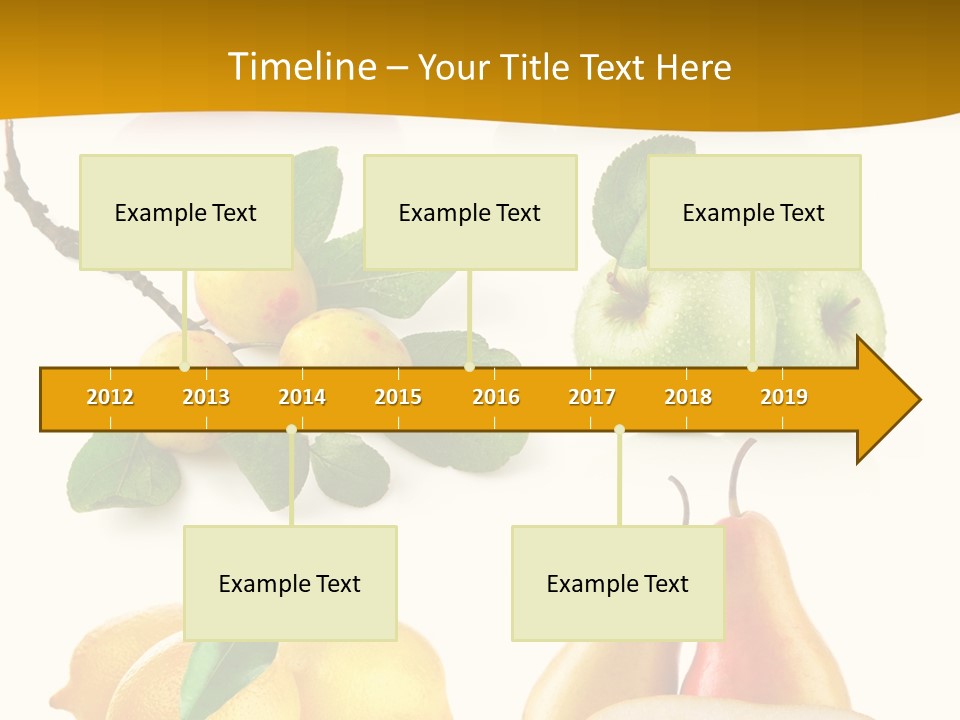 Half Isolated Apple PowerPoint Template
