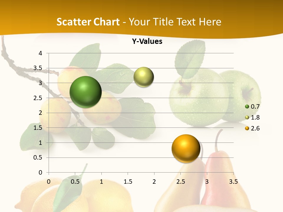 Half Isolated Apple PowerPoint Template