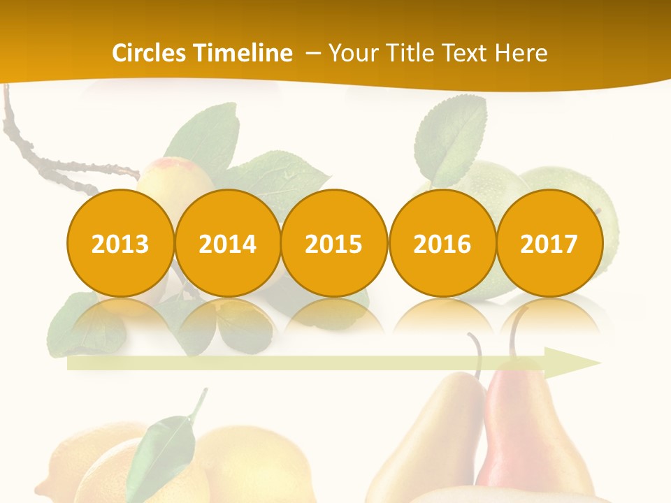 Half Isolated Apple PowerPoint Template