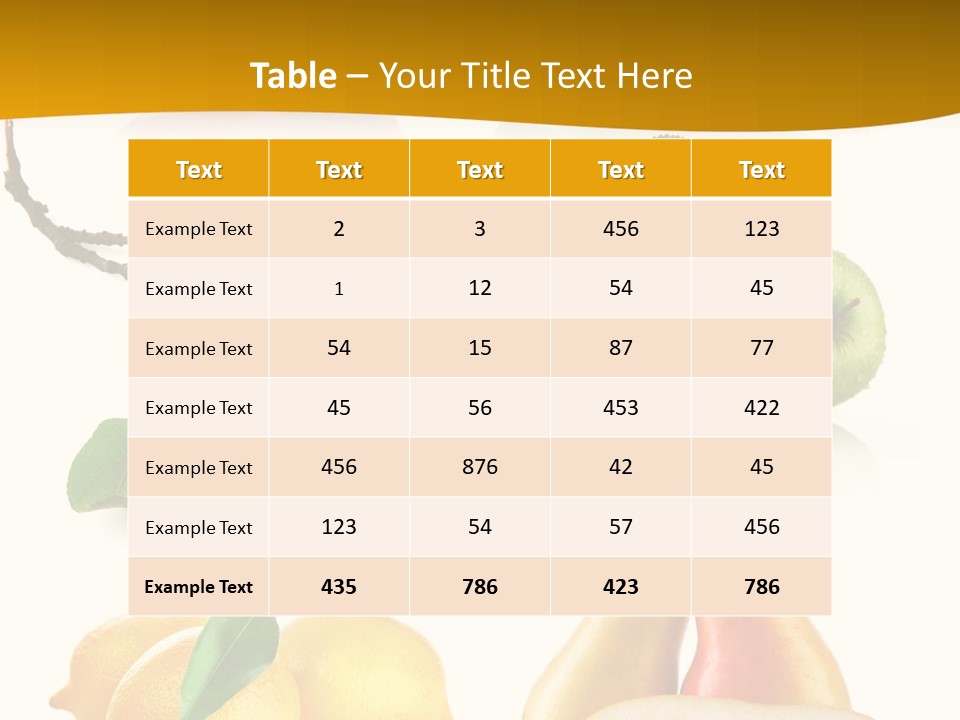 Half Isolated Apple PowerPoint Template