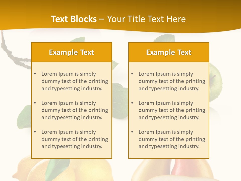 Half Isolated Apple PowerPoint Template