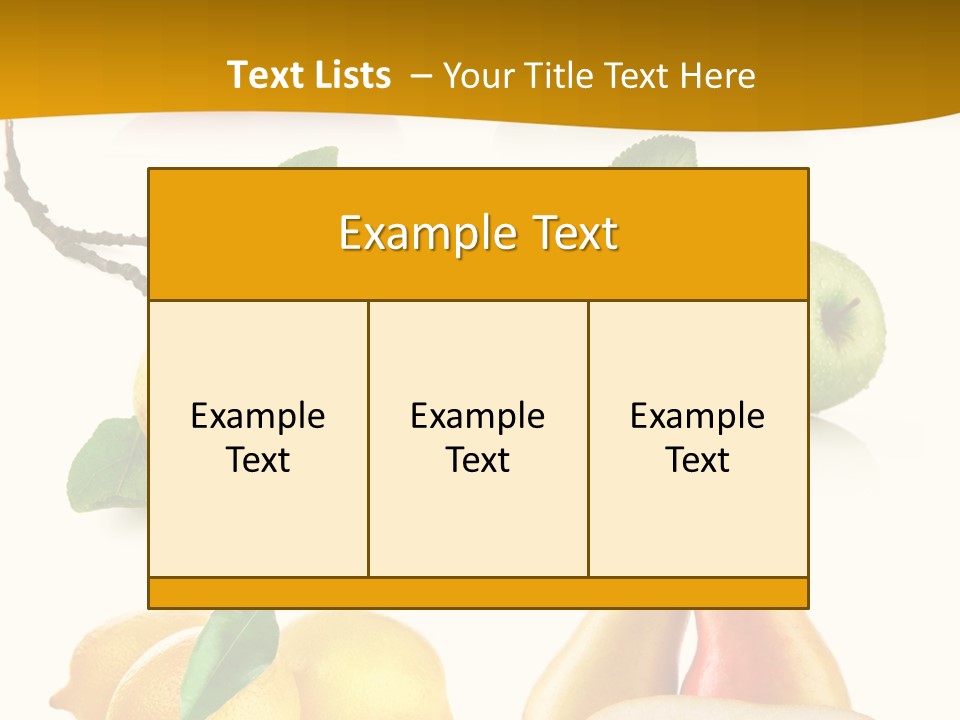 Half Isolated Apple PowerPoint Template