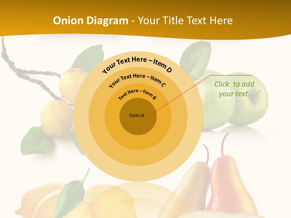 Half Isolated Apple PowerPoint Template