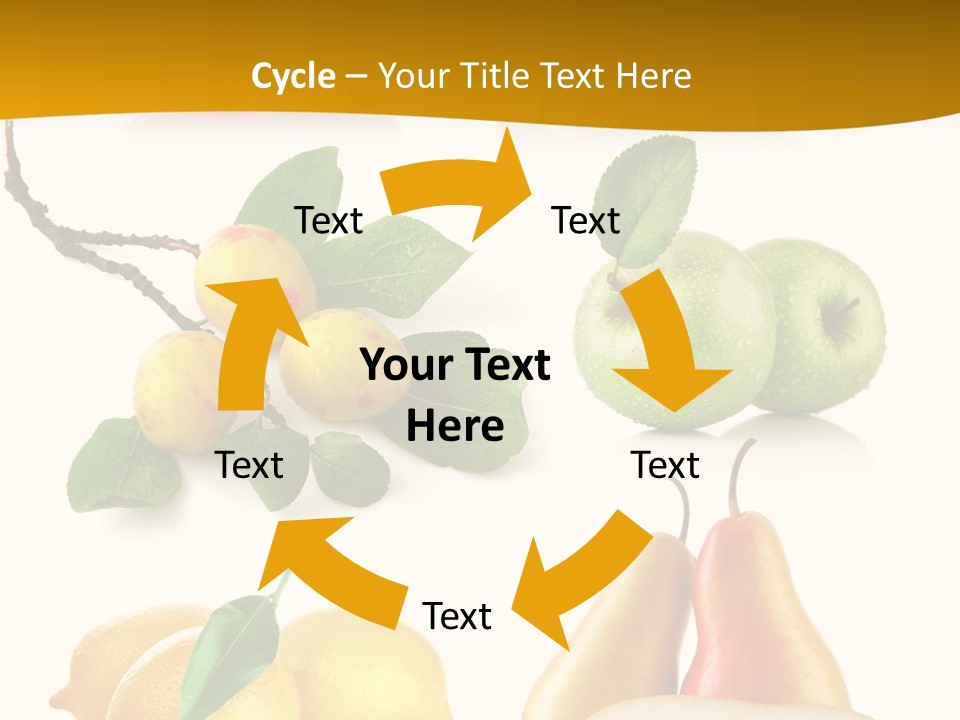 Half Isolated Apple PowerPoint Template