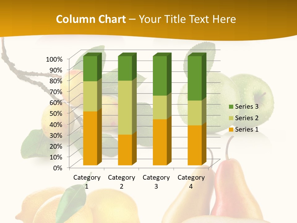 Half Isolated Apple PowerPoint Template
