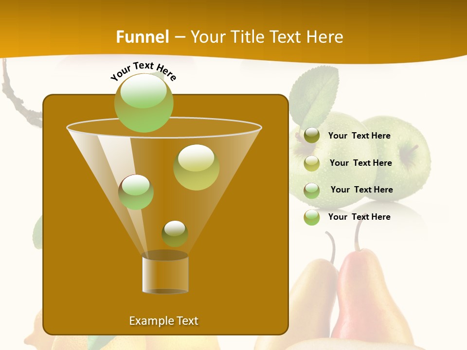 Half Isolated Apple PowerPoint Template