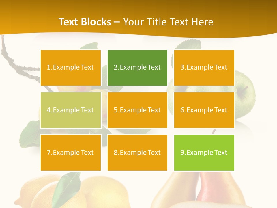 Half Isolated Apple PowerPoint Template