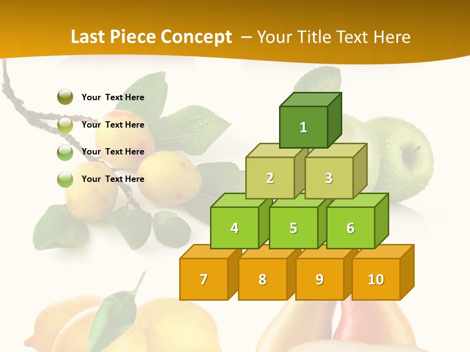 Half Isolated Apple PowerPoint Template