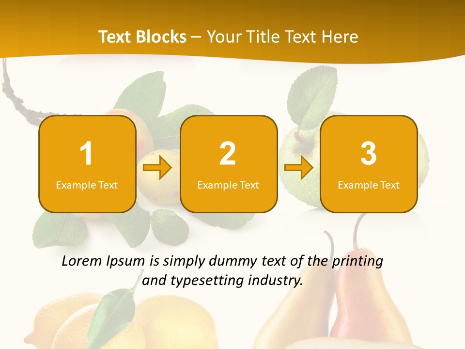 Half Isolated Apple PowerPoint Template