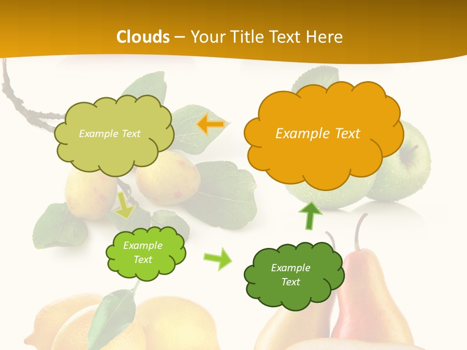 Half Isolated Apple PowerPoint Template