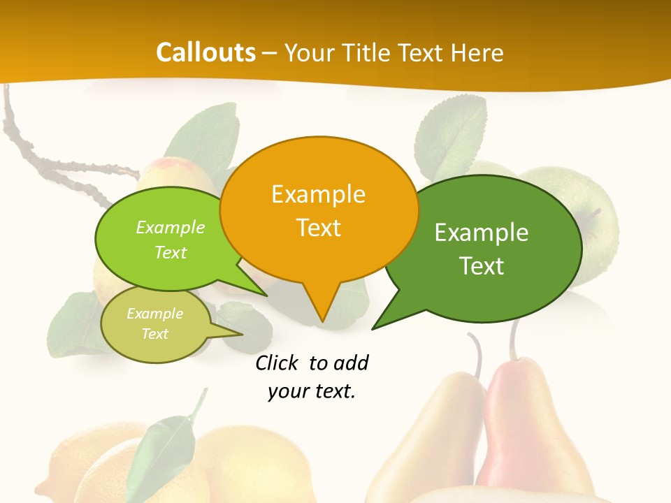 Half Isolated Apple PowerPoint Template