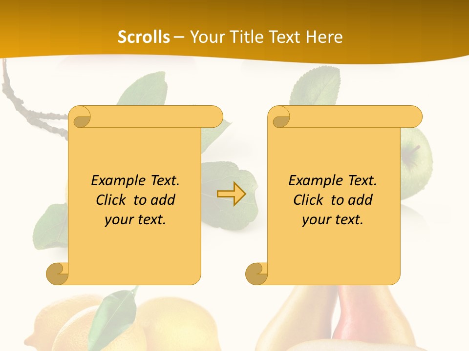 Half Isolated Apple PowerPoint Template