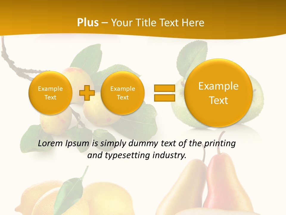 Half Isolated Apple PowerPoint Template