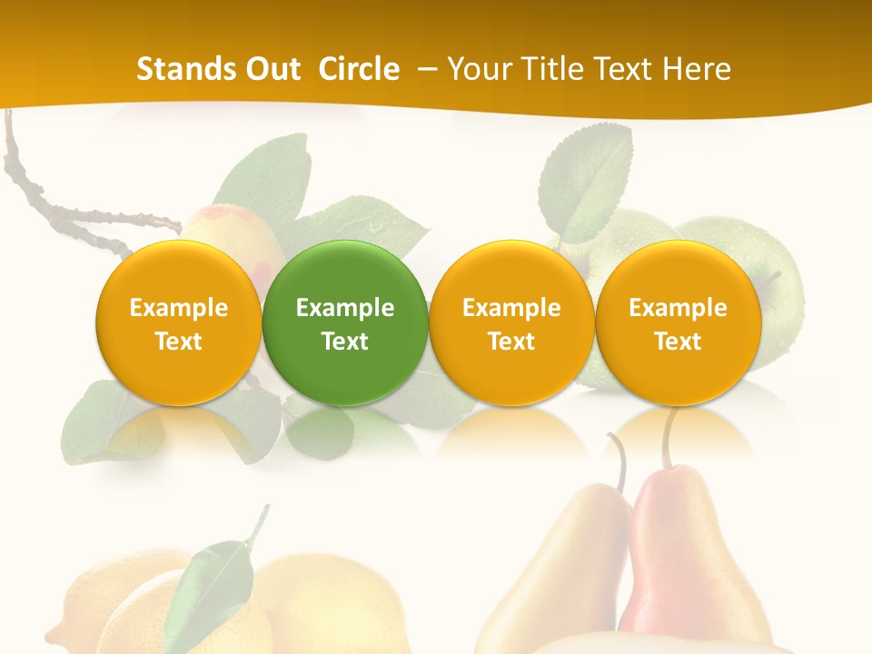Half Isolated Apple PowerPoint Template