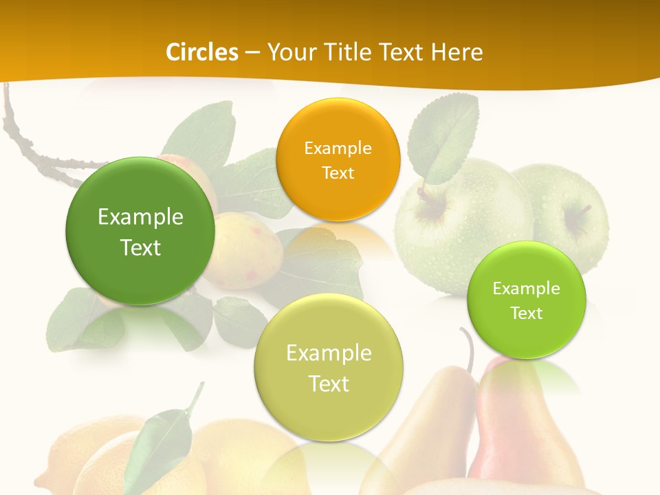 Half Isolated Apple PowerPoint Template