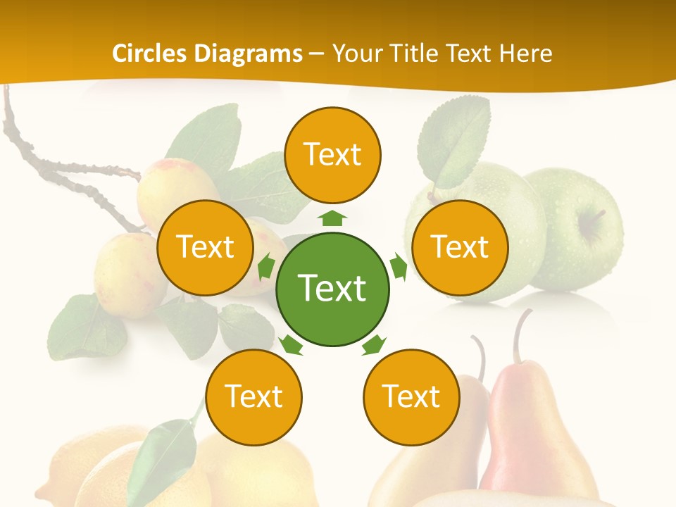 Half Isolated Apple PowerPoint Template