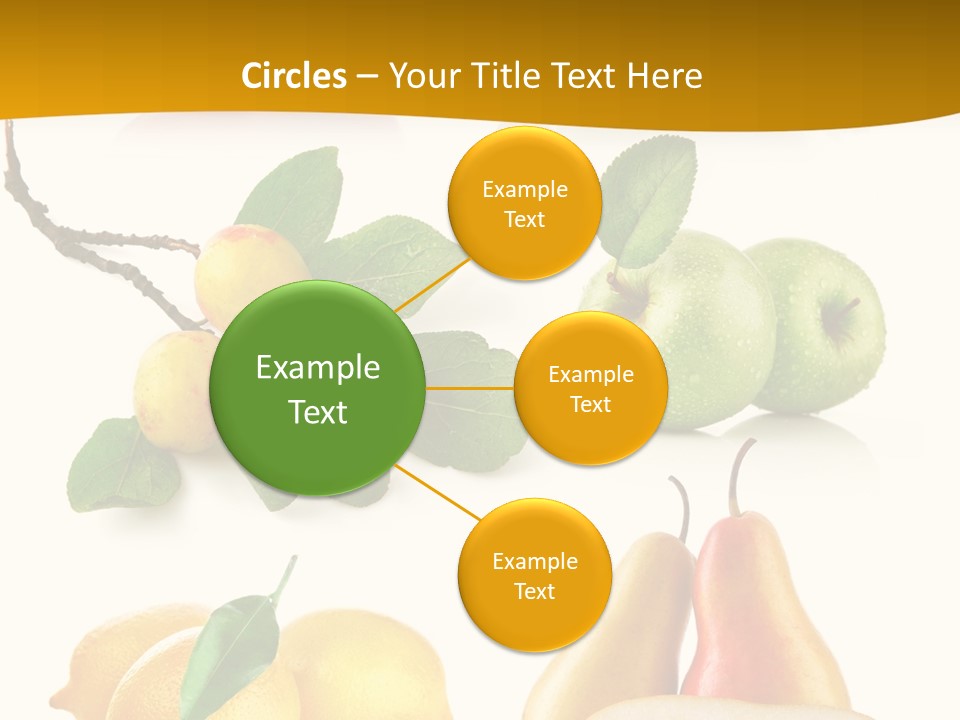 Half Isolated Apple PowerPoint Template