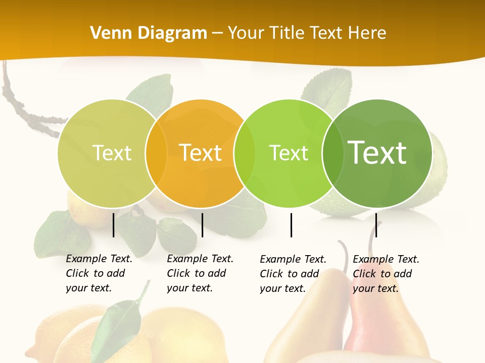 Half Isolated Apple PowerPoint Template